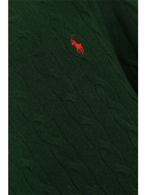 Maglione a trecce misto cashmere Green POLO RALPH LAUREN | 710876762004